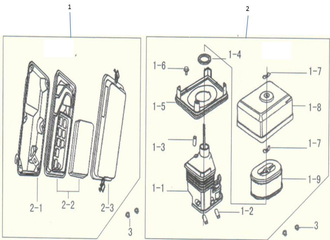 Dayliff DG2900, DG5000, DG7000P Air Cleaner Assembly