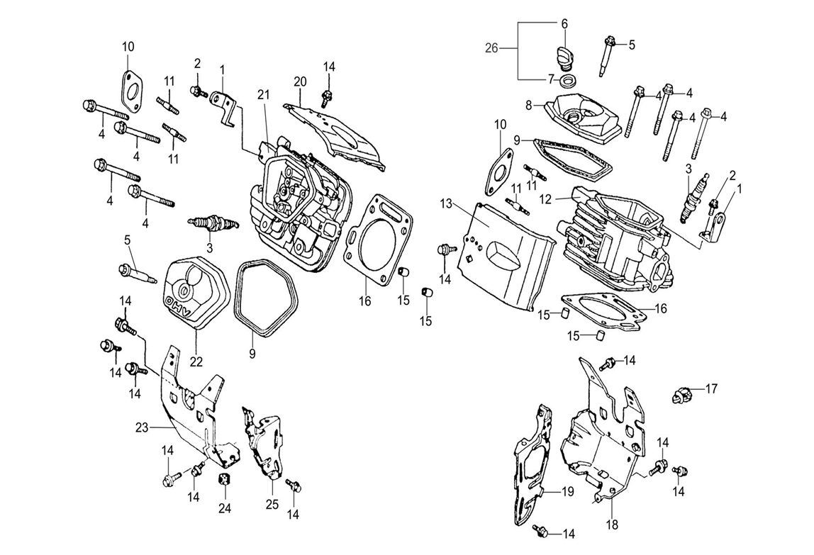 Dayliff DG11000S Cylinder Head Assembly